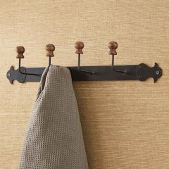 4 Hook Industrial Farmhouse Wall Rack