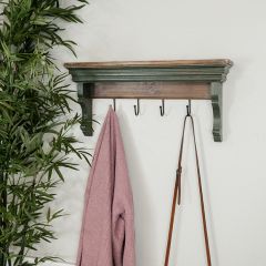 4 Hook Manor House Wall Shelf Rack
