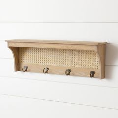 4 Hook Wall Shelf Rack