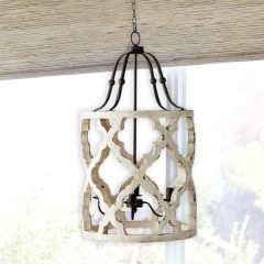 4 Light Open Frame Cylinder Chandelier