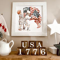 4 Piece 1776 Patriotic Block Set