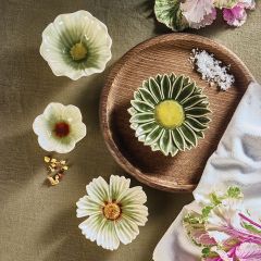 4 Piece Floral Motif Ceramic Dish Collection