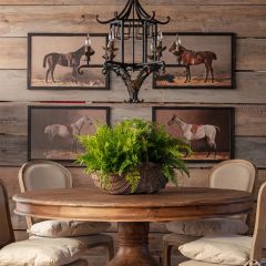 4 Piece Framed Horse Print Set
