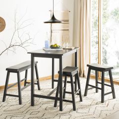 4 Piece Modern Farmhouse Pub Table Set