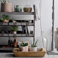 4 Tier Metal Rolling Cart With 6 Bins