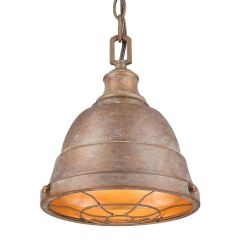 Bartlett Small Pendant in Copper Patina