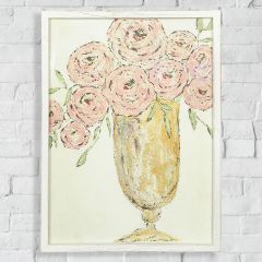 Flowers In Vase Wood Framed Wall Art