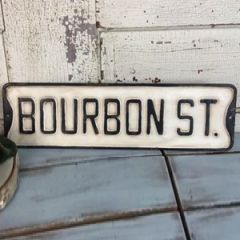 Vintage Style Metal Bourbon Street Sign