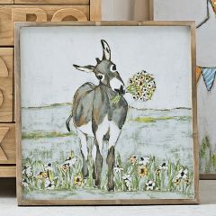 Wood Framed Clover The Donkey Canvas
