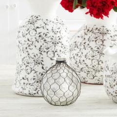 Glass Bottle With Mesh Genie Style