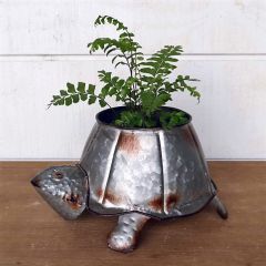 Metal Turtle Planter