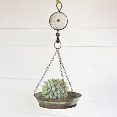 Tin Bucket Pulley Planter
