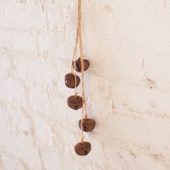 Rustic Jingle Bells Door Hanger Set of 6