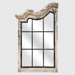 Architectural Distressed Window Mirror
