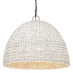 Woven Painted Sweet Grass 8 Light Pendant