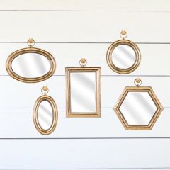 Loop Hanger Wall Mirrors Set of 5