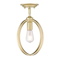 Olympic Gold Semi-Flush Light