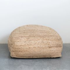 Jute Braided Pouf Ottoman