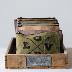 Cotton Canvas Zip Pouch Collection Set of 6