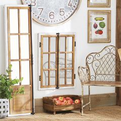 Farmhouse Hardware Panel Mirror