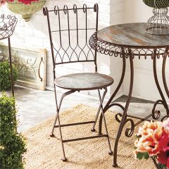 Iron Scroll Folding Chair