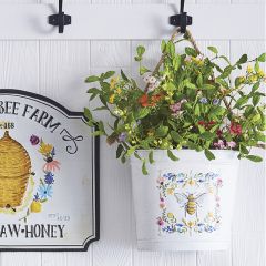Floral Bee Embossed Bucket