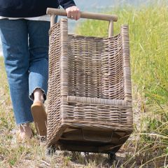 Rattan Basket Trolley