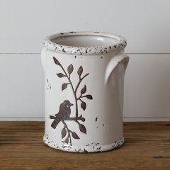 Ceramic Bird Crock 8 Inch