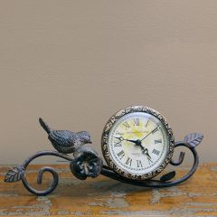 Bird and Vine Accent Clock