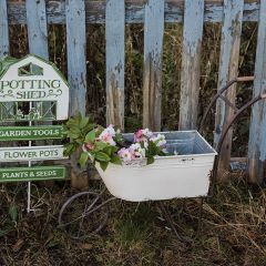 Decorative Pale Rustic Wheelbarrow