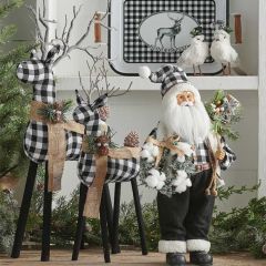 Check Pattern Deer Figure