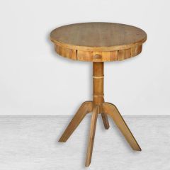 Round Rustic Accent Table