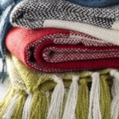 Checked Fringed Throw Blanket