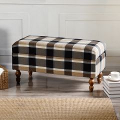 Plaid Storage Bench