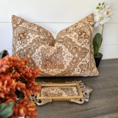 Antique Rug Pattern Lumbar Pillow