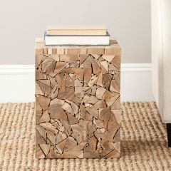 Wood Pieces Accent Table Stool