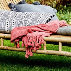 Tasseled Russet Cotton Throw Blanket