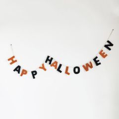 Happy Halloween Wool Felt Banner