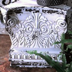 Antiqued Capital Pedestal Riser