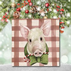 Holiday Farm Animal Wall Art Pig