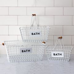 Wire Bath Baskets Set of 3