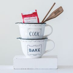 Enameled Batter Bowls Set of 2