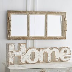 3 Pane Distressed Wall Mirror