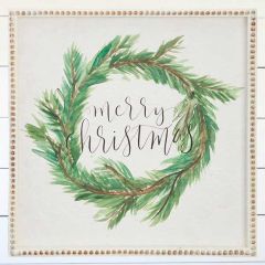 Merry Christmas Wreath Wall Art