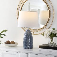 Chevron Glass Table Lamp