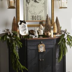 Deck the Halls Gold Glittered Tree Set of 2