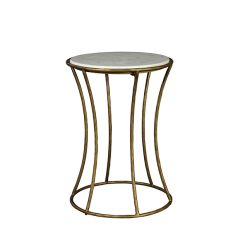 Marble and Iron Haines Side Table
