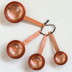 Hammered Copper Scoops Set of 4