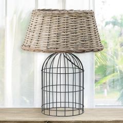 Iron Lamp With Basket Shade