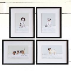 Framed Dog Wall Decor Set of 4